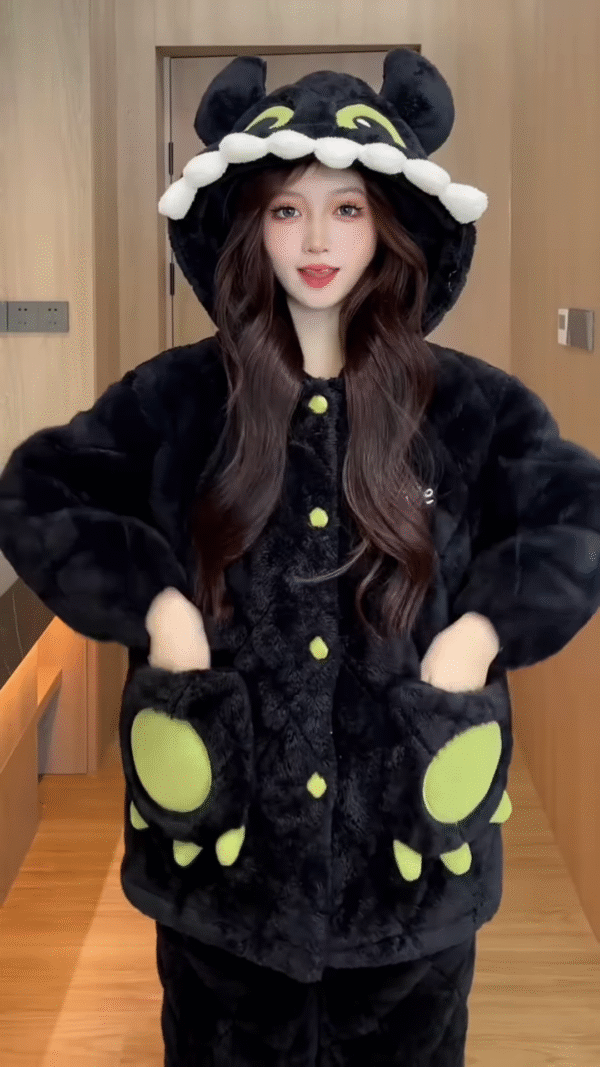 Cozy Character Loungewear Sets 🩷 Teddy & 🐉 Dragon Variants for Ultimate Comfort