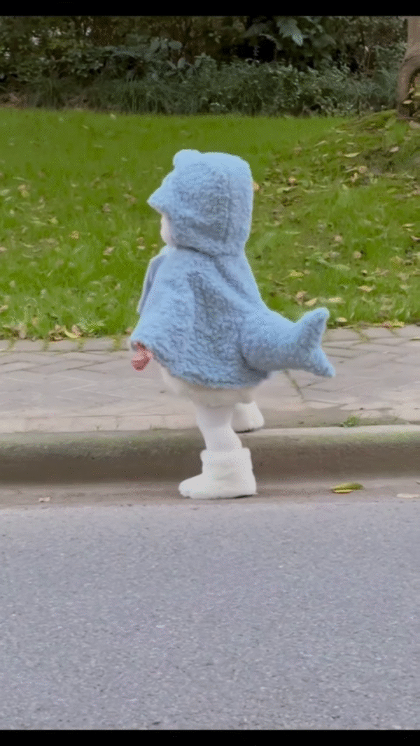 Fluffy Animal-Themed Kids' Costumes 🐰🦈🦕 – Bunny, Shark & Dino Variants