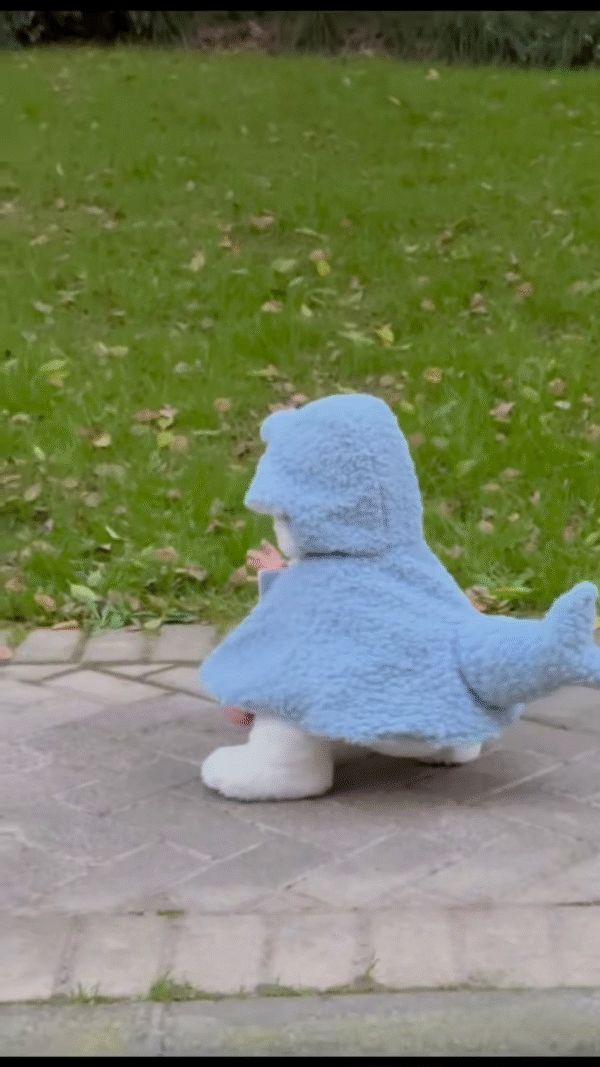 Fluffy Animal-Themed Kids' Costumes 🐰🦈🦕 – Bunny, Shark & Dino Variants - Image 3